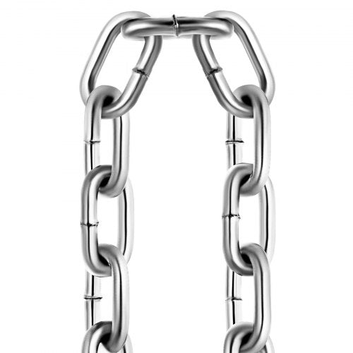 100Ft Grade 30 Proof Coil Chain, Zinc Plated Heavy-Duty Chain for Towing, Logging, Agriculture & Guard Rails