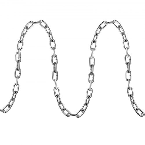 100Ft Grade 30 Proof Coil Chain, Zinc Plated Heavy-Duty Chain for Towing, Logging, Agriculture & Guard Rails