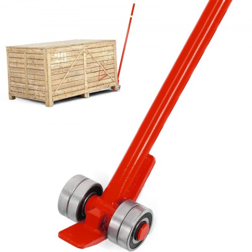 6FT Pry Lever Bar, 6600 lbs Capacity Heavy Duty 3T Prylever Bar with Durable Wheels & Ergonomic Handle