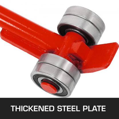 6FT Pry Lever Bar, 6600 lbs Capacity Heavy Duty 3T Prylever Bar with Durable Wheels & Ergonomic Handle
