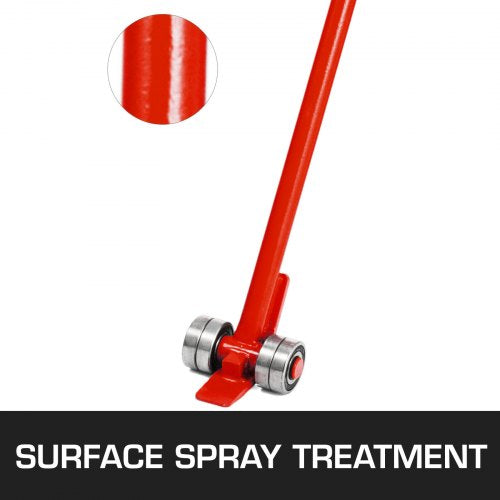 6FT Pry Lever Bar, 6600 lbs Capacity Heavy Duty 3T Prylever Bar with Durable Wheels & Ergonomic Handle