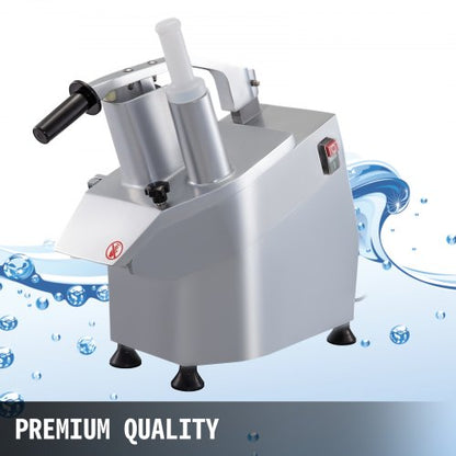 550W Electric Vegetable Slicer, 1600 RPM Stainless Steel Vegetable Processor with 6 Detachable Blades