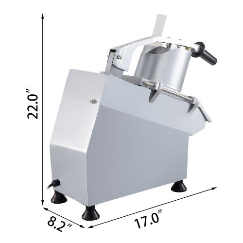 550W Electric Vegetable Slicer, 1600 RPM Stainless Steel Vegetable Processor with 6 Detachable Blades