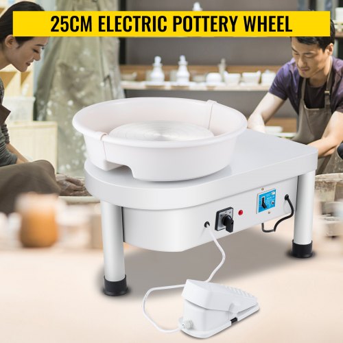 280W 25cm Electric Pottery Wheel Ceramic Machine For Clay Art Craft  DIY 110V 1