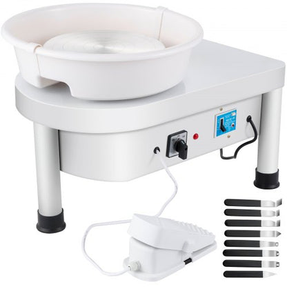 280W 25cm Electric Pottery Wheel Ceramic Machine For Clay Art Craft  DIY 110V 6