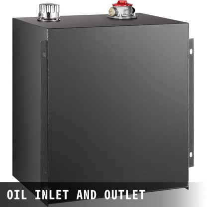 Hydraulic Oil Tanks Fuel Tank, Heavy Duty Steel Hydraulic Reservoir with Filter, Strainer, Breather Cap & Temp Gauge