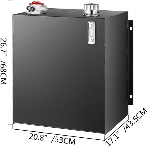 Hydraulic Oil Tanks Fuel Tank, Heavy Duty Steel Hydraulic Reservoir with Filter, Strainer, Breather Cap & Temp Gauge