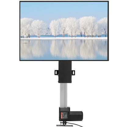 Electric TV Lift Mount, 31" Adjustable Stroke, Supports 60" TVs, 132 Lbs Load, Remote-Controlled Height Adjustment