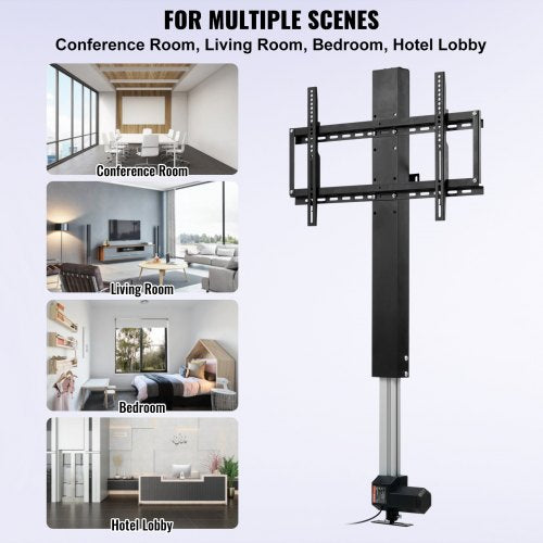 Electric TV Lift Mount 31 Adjustable Stroke Supports 60 TVs 132 Lbs Load RemoteControlled Height Ad 6