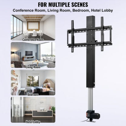 Electric TV Lift Mount 31 Adjustable Stroke Supports 60 TVs 132 Lbs Load RemoteControlled Height Ad 6