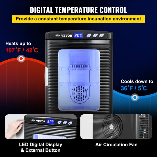 Reptile Egg Incubator 25L Digital Scientific Hatcher With Precise Temperature Control 542C 12V110V  3