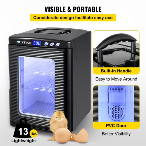 Reptile Egg Incubator 25L Digital Scientific Hatcher With Precise Temperature Control 542C 12V110V  5
