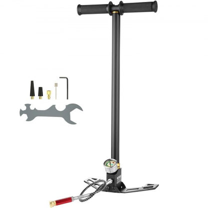 4500PSI High Pressure Hand Pump 3Stage PCP Airgun Stirrup Pump For Air Rifle Filling Hunting  Scuba 8