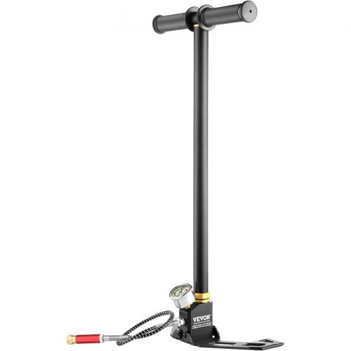 4500PSI High Pressure Hand Pump 3Stage PCP Airgun Stirrup Pump For Air Rifle Filling Hunting  Scuba 9