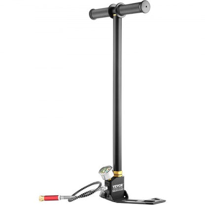 4500PSI High Pressure Hand Pump 3Stage PCP Airgun Stirrup Pump For Air Rifle Filling Hunting  Scuba 9