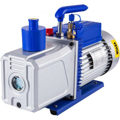 12CFM 1HP Vane Vacuum Pump DualStage HVAC Rotary Pump For Auto AC Repair  Refrigerant Evacuation 1