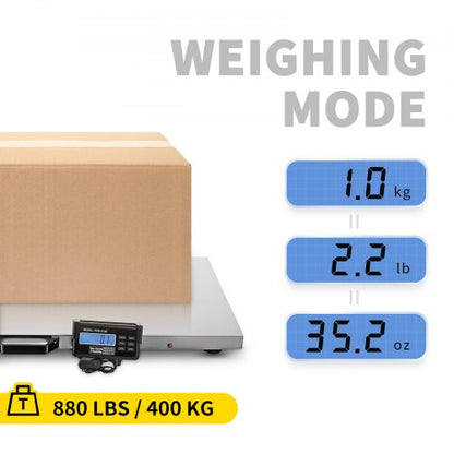 880LB Stainless Steel Vet Scale, Heavy-Duty Digital Livestock Scale for Large Animals, Dogs, Pigs & Goats