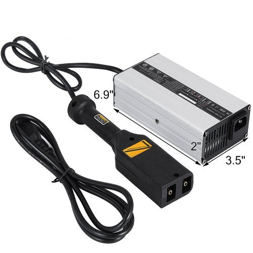 Club Car & Yamaha Golf Cart Charger, 36V 5A Smart Battery Charger with Aluminum Housing & Cooling Fan