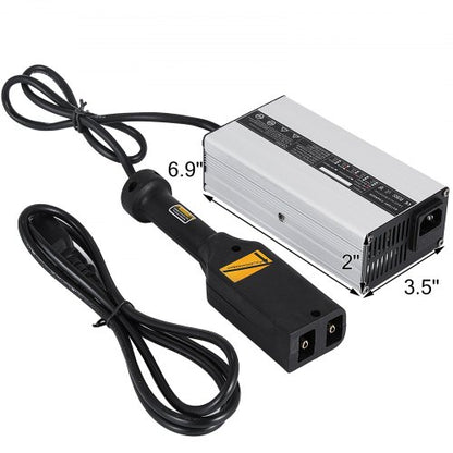 Club Car & Yamaha Golf Cart Charger, 36V 5A Smart Battery Charger with Aluminum Housing & Cooling Fan