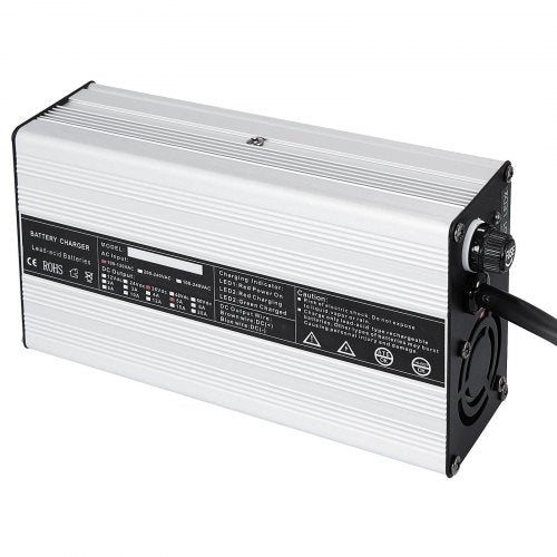 Club Car & Yamaha Golf Cart Charger, 36V 5A Smart Battery Charger with Aluminum Housing & Cooling Fan