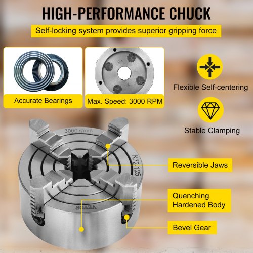Lathe Chuck Jaw Independent Reversible Jaw, Precision Metal Lathe Chuck for Turning Machine Accessories
