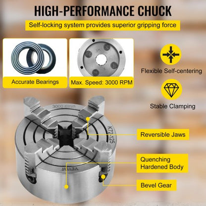 Lathe Chuck Jaw Independent Reversible Jaw, Precision Metal Lathe Chuck for Turning Machine Accessories