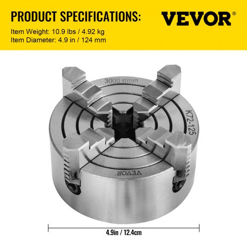 Lathe Chuck Jaw Independent Reversible Jaw, Precision Metal Lathe Chuck for Turning Machine Accessories