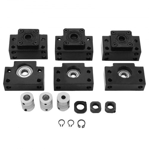 CNC Linear Rail & Ballscrew Set, SBR Rails CNC Kit Linear Shaft Optical Axis for Precision Machine Builds