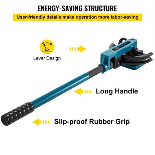 Heavy Duty Pipe Tube Bender Set with Steel Dies, Manual Tube Bending Machine for Steel, Metal, Copper, Workshop Use