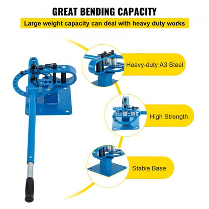 Manual Bench Compact Metal Bender With Dies Flat Bar Rod And Pipe Bending Brake Bender For Steel Ir 2