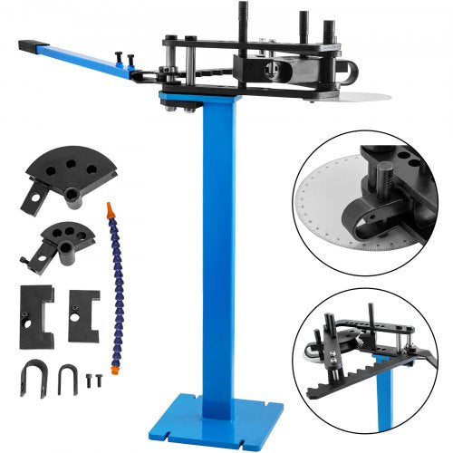 Heavy Duty Metal Pipe and Tube Bender with Dies, Tube Pedestal Bender, Tube Bender Max Bending, Floor-Standing Tool