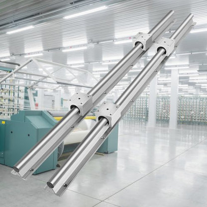 Linear Rail Set with SBR Bearing Blocks, Linear Slide Guide Rail for CNC Machines, 3D Printers, Automation Equipment