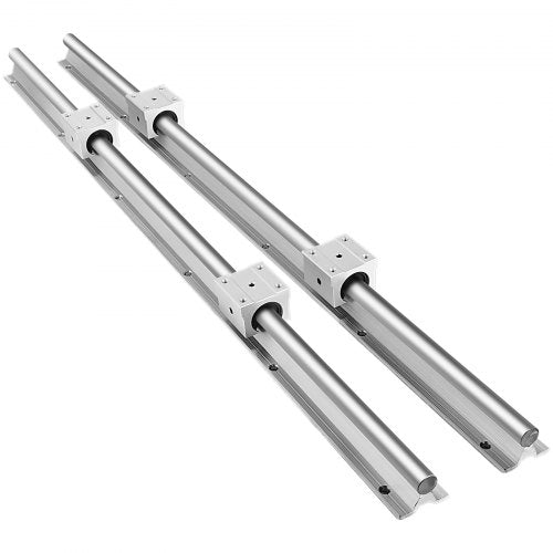 Linear Rail Set with SBR Bearing Blocks, Linear Slide Guide Rail for CNC Machines, 3D Printers, Automation Equipment