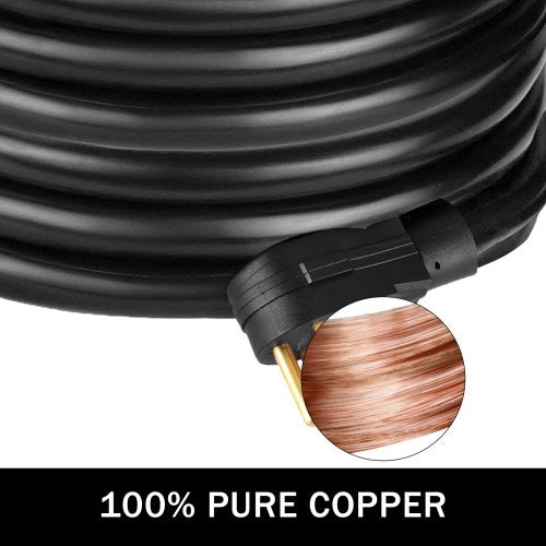 RV Power Cord Amp, AWG Heavy-Duty Extension Cable for Camper, Trailer, Motorhome, Truck with Weatherproof Grip End