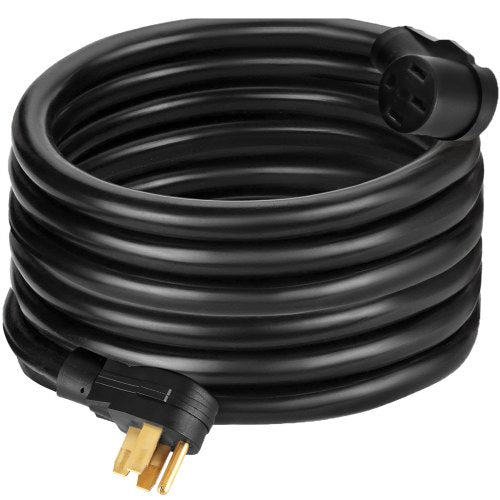 RV Power Cord Amp, AWG Heavy-Duty Extension Cable for Camper, Trailer, Motorhome, Truck with Weatherproof Grip End