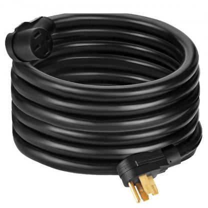 RV Power Cord Amp, AWG Heavy-Duty Extension Cable for Camper, Trailer, Motorhome, Truck with Weatherproof Grip End