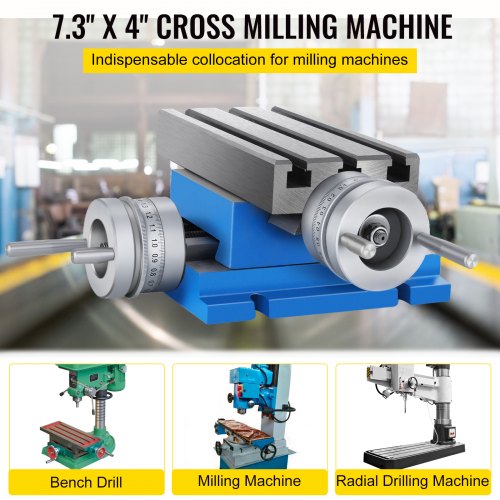 Precision Milling Machine Work Table Slide, Compound Cross Slide Milling Table for Drill Press, Bench Vise, Metal Lathe
