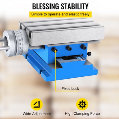 Precision Milling Machine Work Table Slide, Compound Cross Slide Milling Table for Drill Press, Bench Vise, Metal Lathe