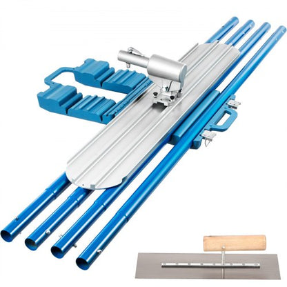 Bull Float Magnesium Concrete Float, Round End Concrete Float Tool with Handles & Bracket, Cement Finishing Tool Kit