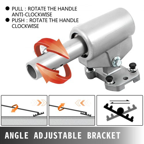 Bull Float Magnesium Concrete Float, Round End Concrete Float Tool with Handles & Bracket, Cement Finishing Tool Kit