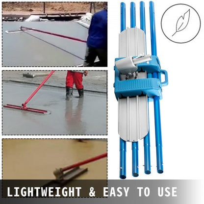 Bull Float Magnesium Concrete Float, Round End Concrete Float Tool with Handles & Bracket, Cement Finishing Tool Kit