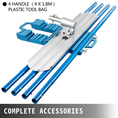 Bull Float Magnesium Concrete Float, Round End Concrete Float Tool with Handles & Bracket, Cement Finishing Tool Kit
