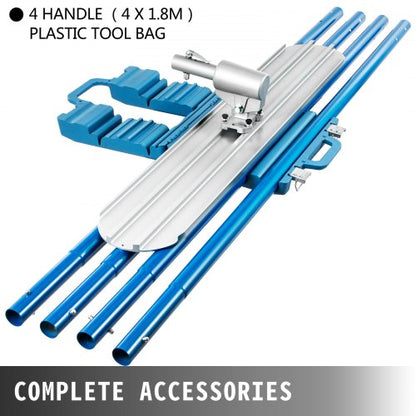 Bull Float Magnesium Concrete Float, Round End Concrete Float Tool with Handles & Bracket, Cement Finishing Tool Kit
