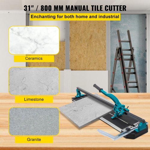 31 Inch Manual Tile Cutter Single Rail W Precise Laser Positioning Alloy Cutter Wheel  Ergonomic Ha 2