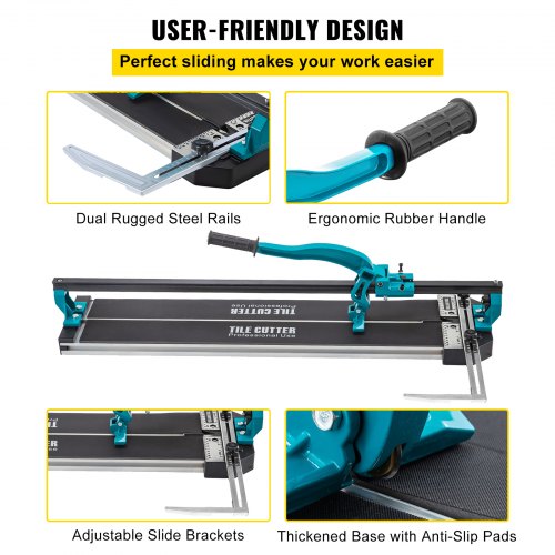 31 Inch Manual Tile Cutter Single Rail W Precise Laser Positioning Alloy Cutter Wheel  Ergonomic Ha 6