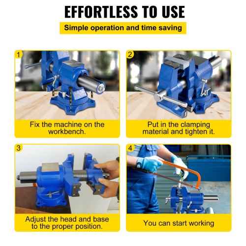 Heavy Duty 6 Bench Vise With 360 Swivel Base  Head 30Kn Pipe Vise HighPrecision Clamping For Metalw 6