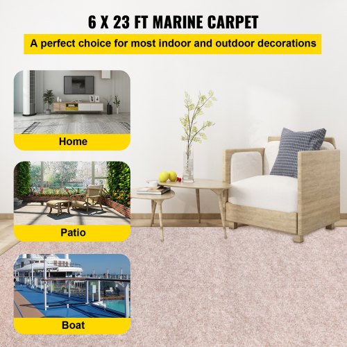 32 Oz Marine Carpet Waterproof NonSlip Boat  Deck Rug Soft Ribbed Texture Easy To Install  Clean 2