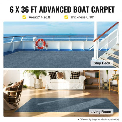 HeavyDuty 6 Ft X 36 Ft Outdoor Carpet NonSlip Waterproof Runner For High Traffic Areas  Cuttable Mo 2