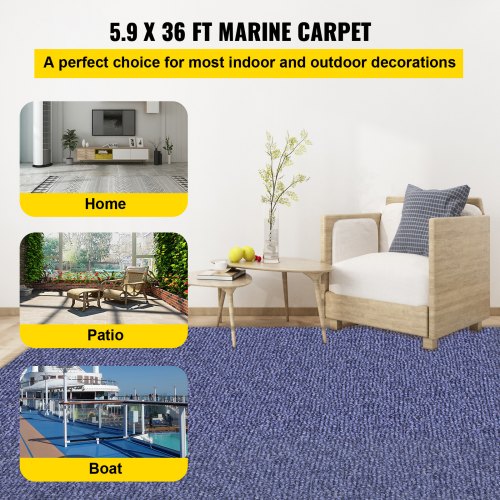 Marine Grade Carpet 32 Oz Cut Pile 59x36 Ft Waterproof Outdoor Rug With AntiSlide Texture For Boats 2