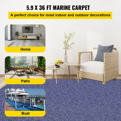 Marine Grade Carpet 32 Oz Cut Pile 59x36 Ft Waterproof Outdoor Rug With AntiSlide Texture For Boats 2